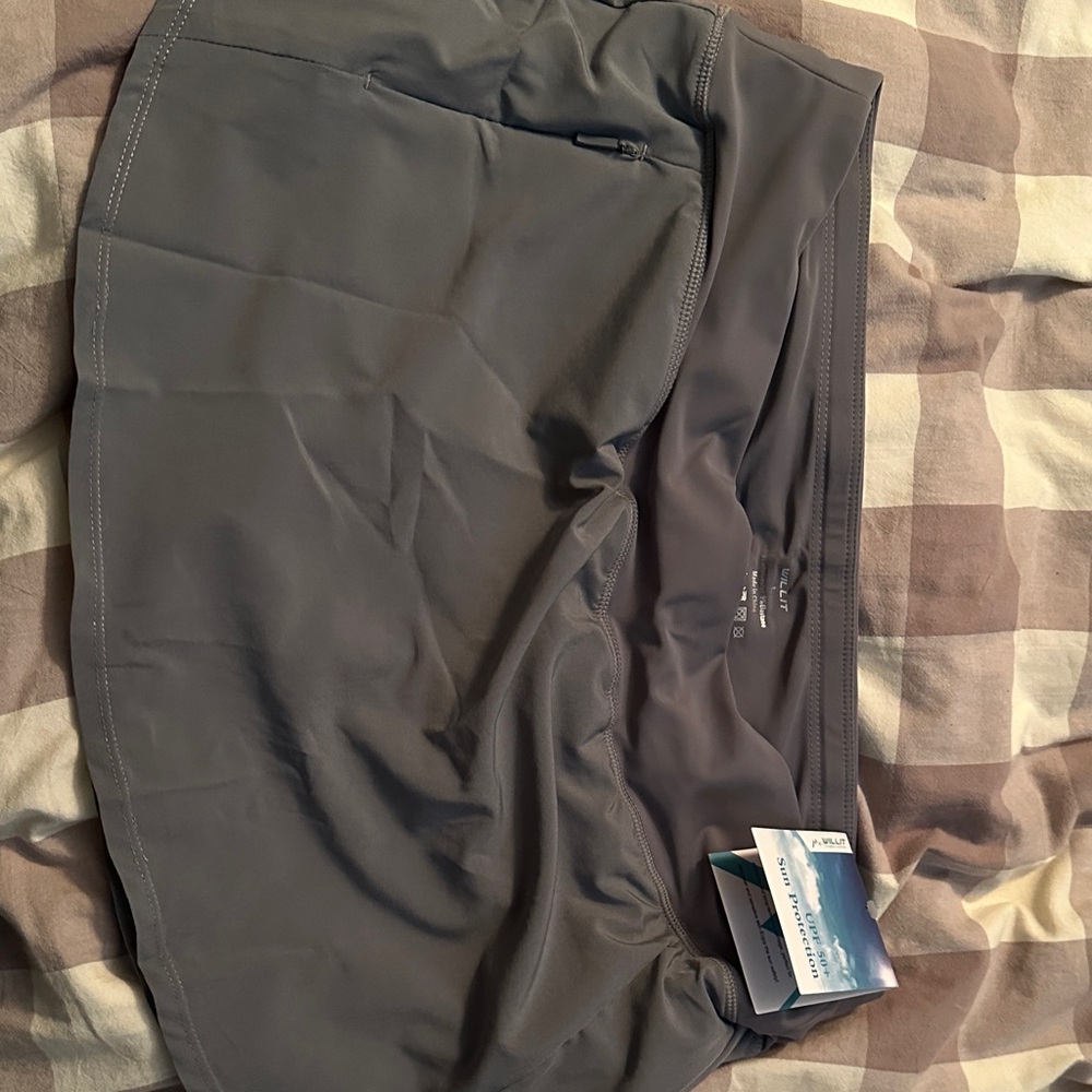 Gray Athletic Swim Skort